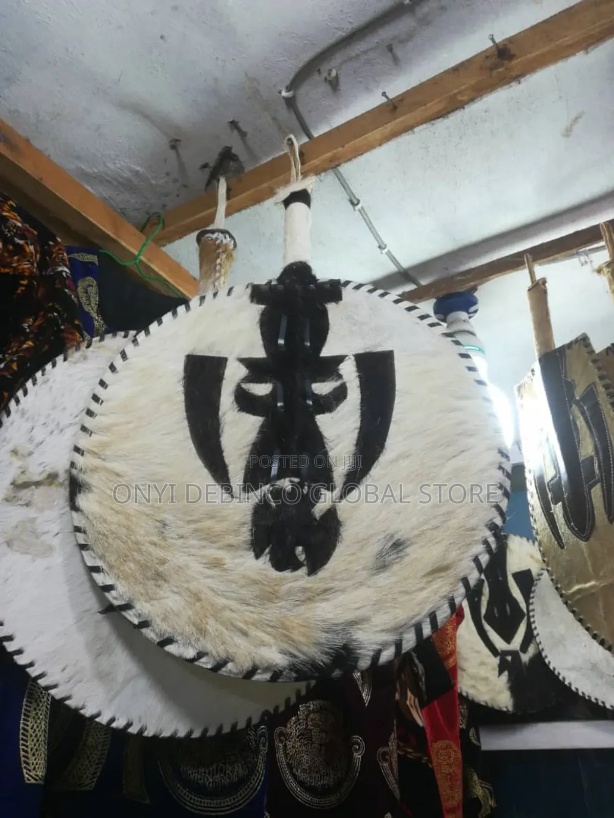 Igbo Wedding Unisex Traditional Animal Skin Hand Fan