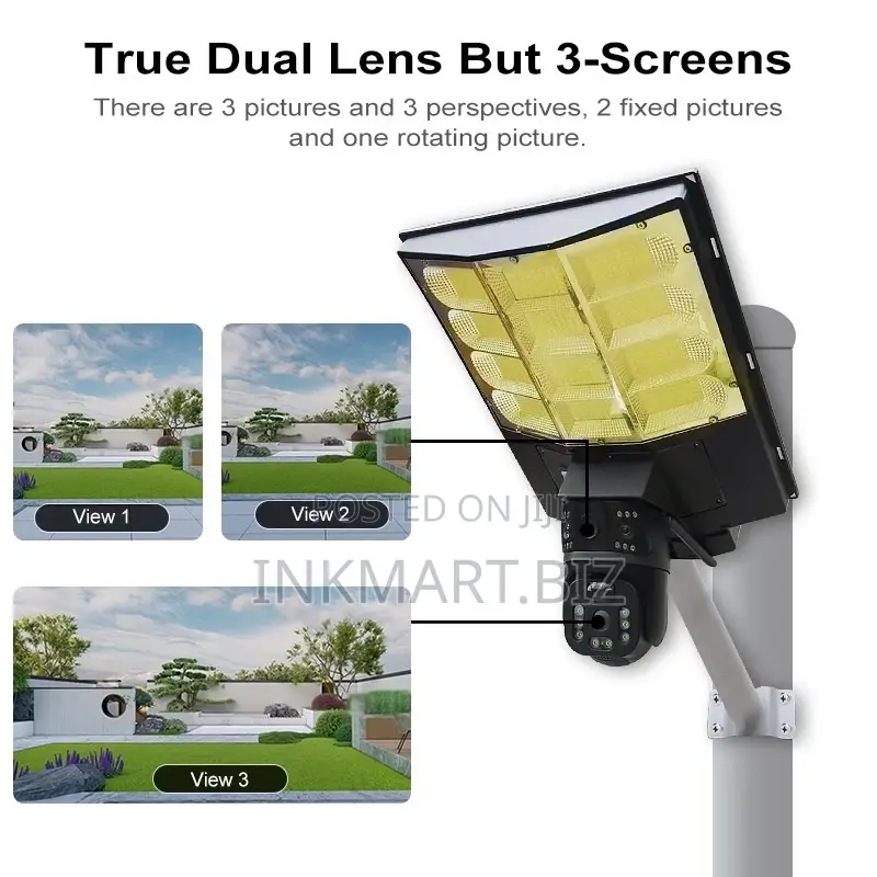 Solar Streetlight 8mp V380pro Ai PTZ Dual Lens Camera