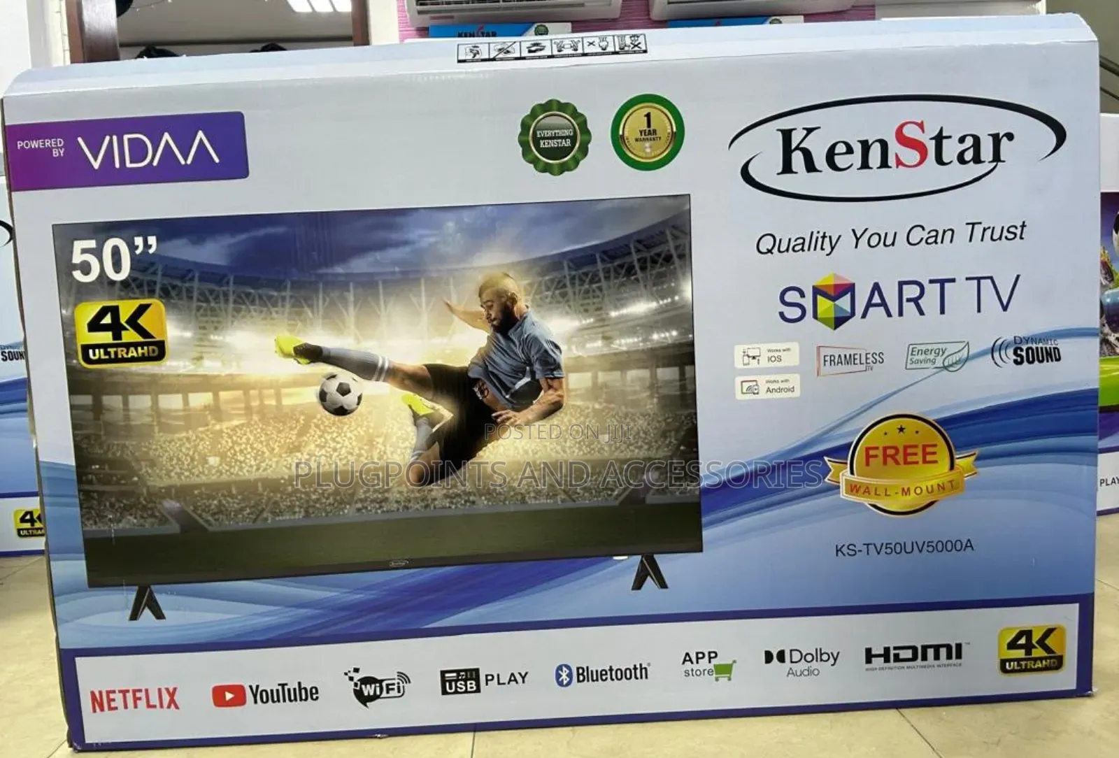 50" Kenstar Smart Tv ULTRA HD - With Free Wall Mount