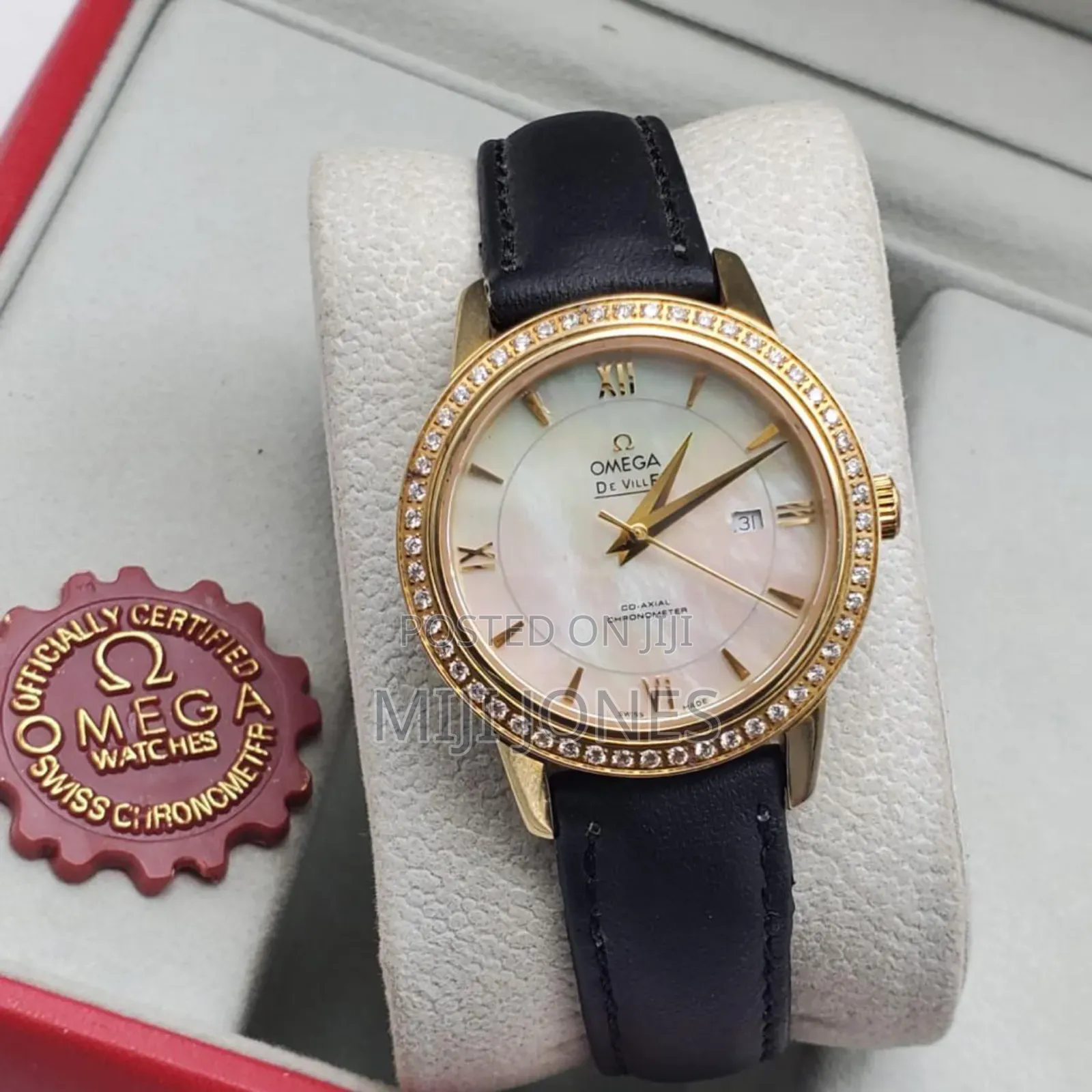 Omega De VILL Women's Leather Watch