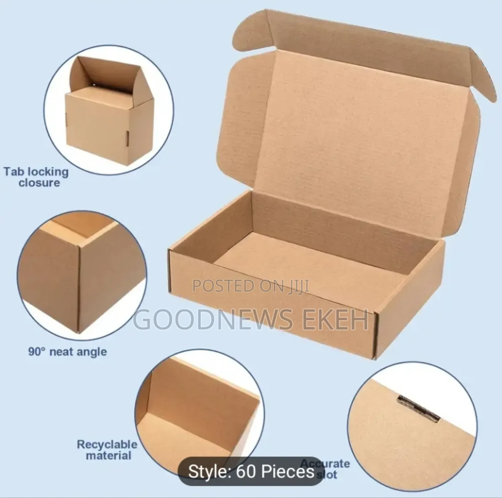 Shipping Boxes 22.86x15.24x5.08cm 60 Pack