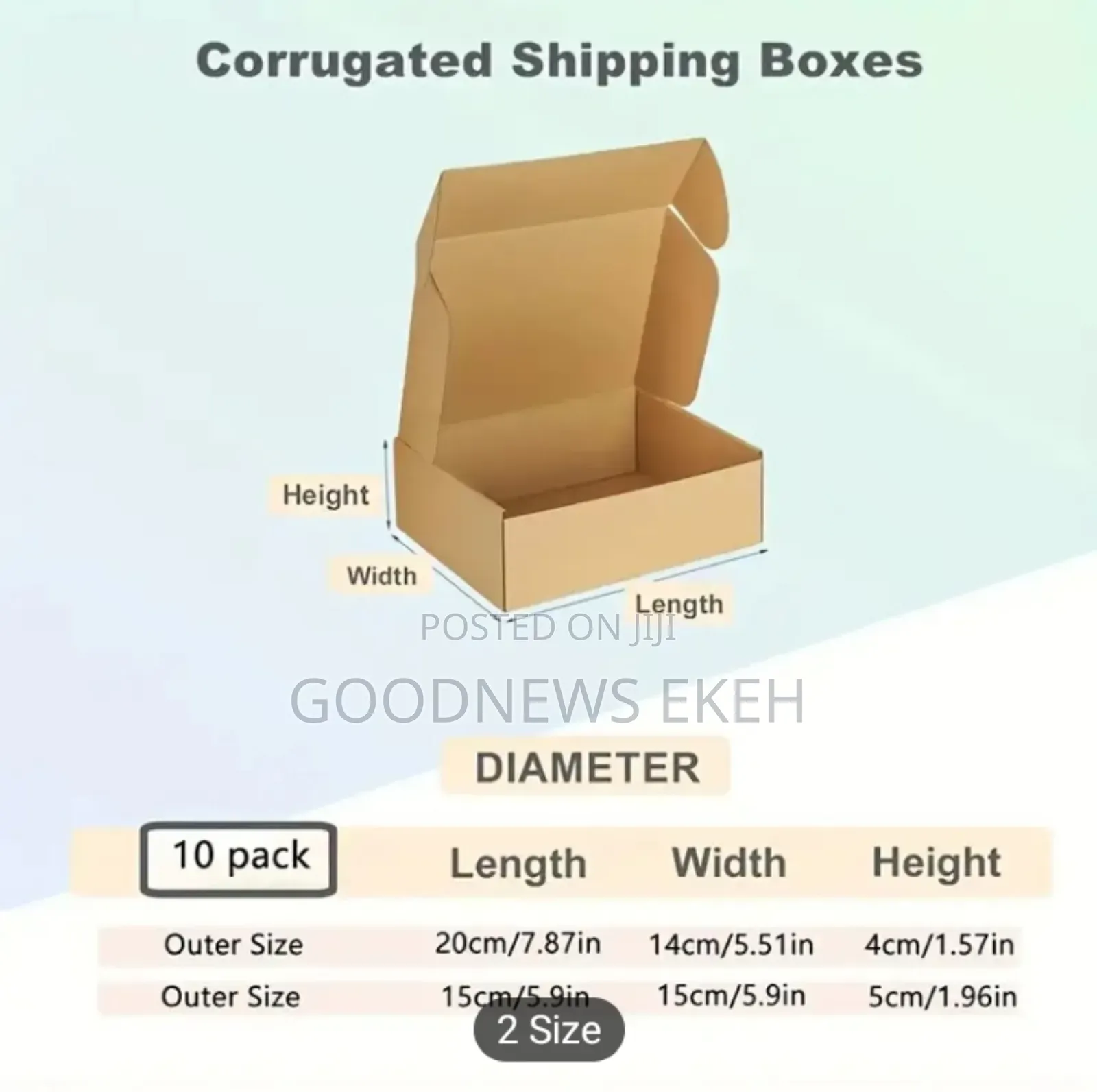 10pcs Multi-Size Corrugated Cardboard Shipping Boxes