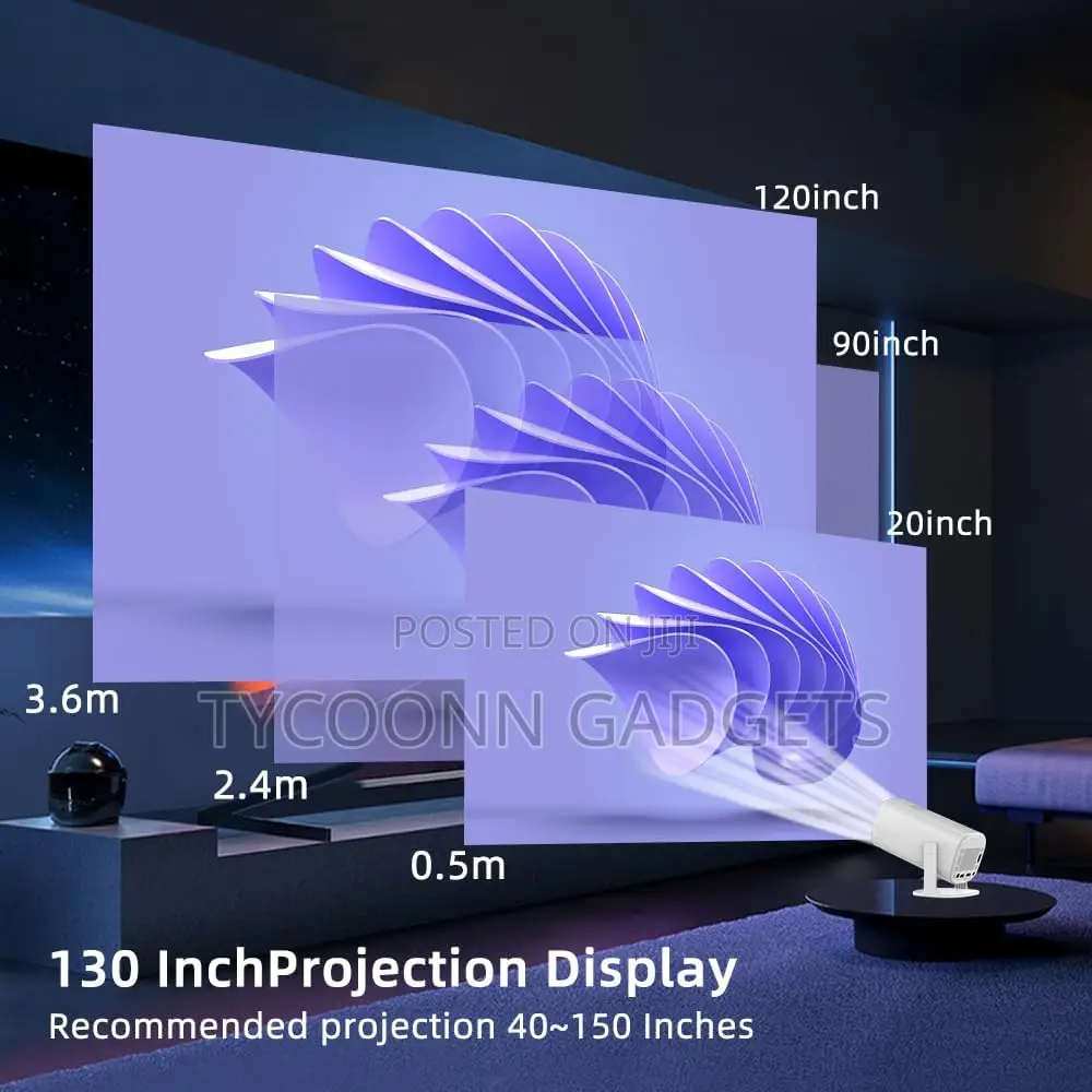 P30 Mini Smart Outdoor Movie Projector Compatible With Phone
