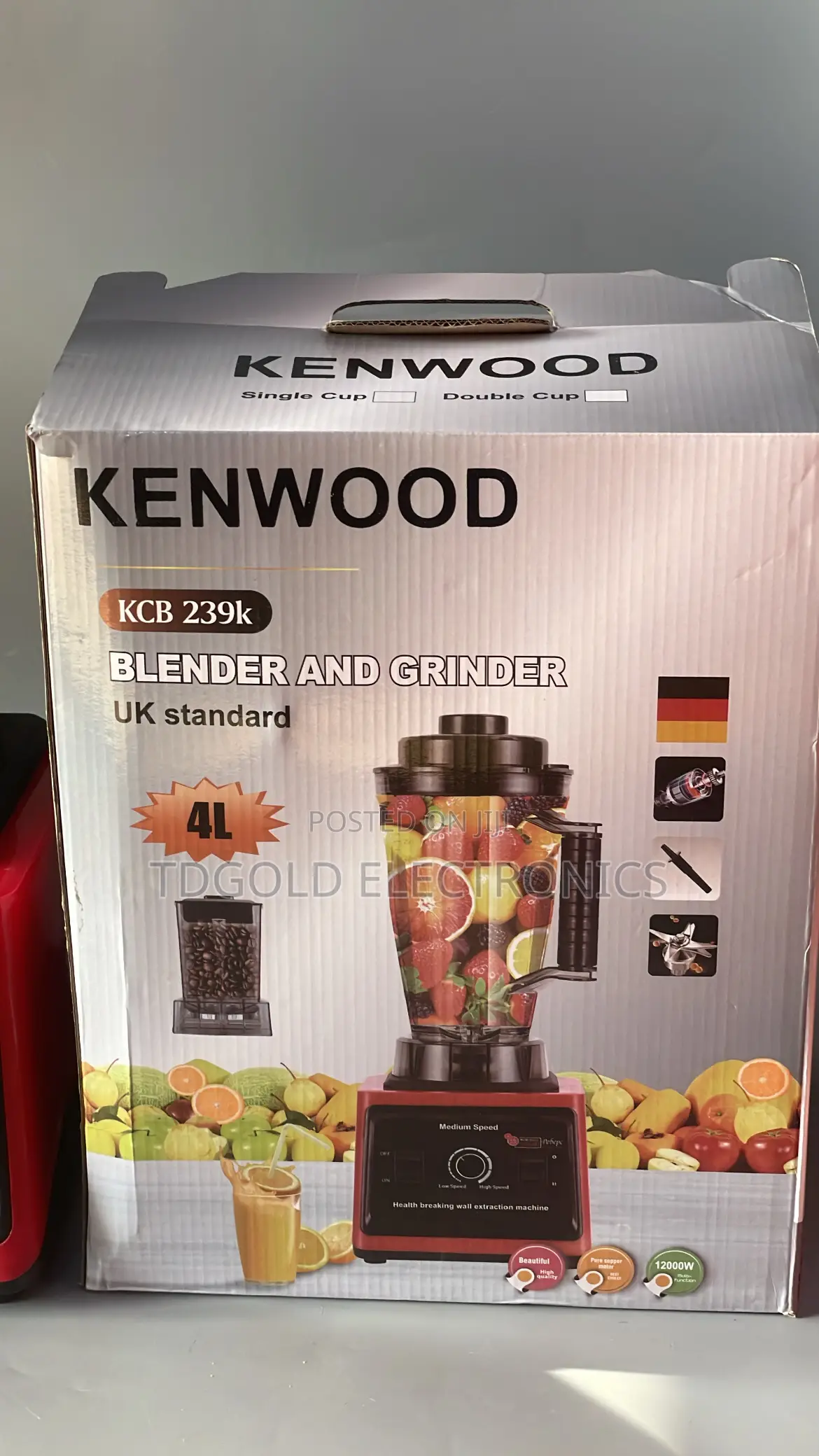 Kenwood 4-Liter Blender With 2 Cups - 12000w