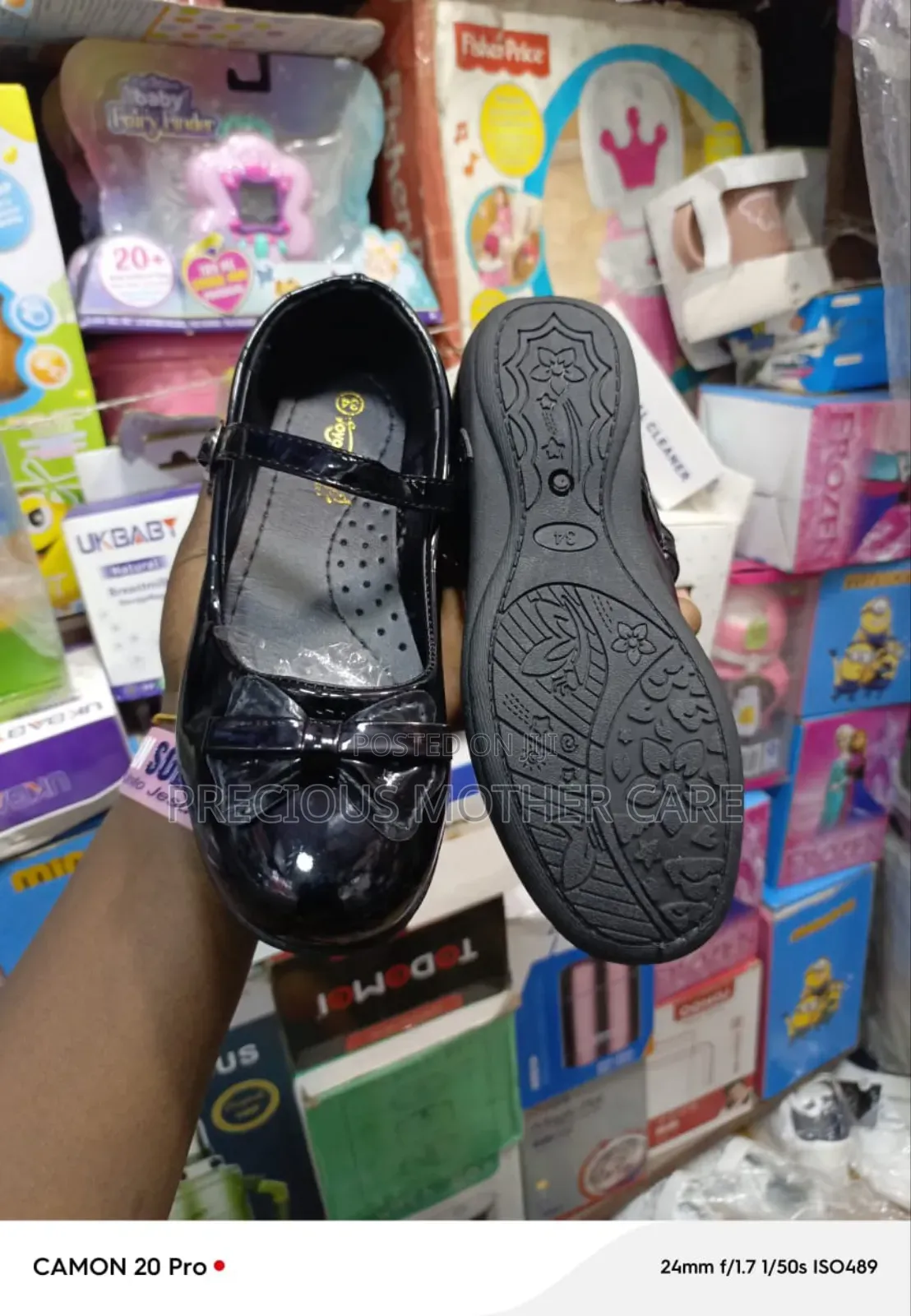 Children Girls School Shoe Black
