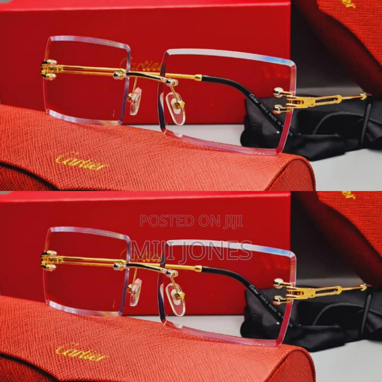 Box Shape Rimless See Through Eyewear