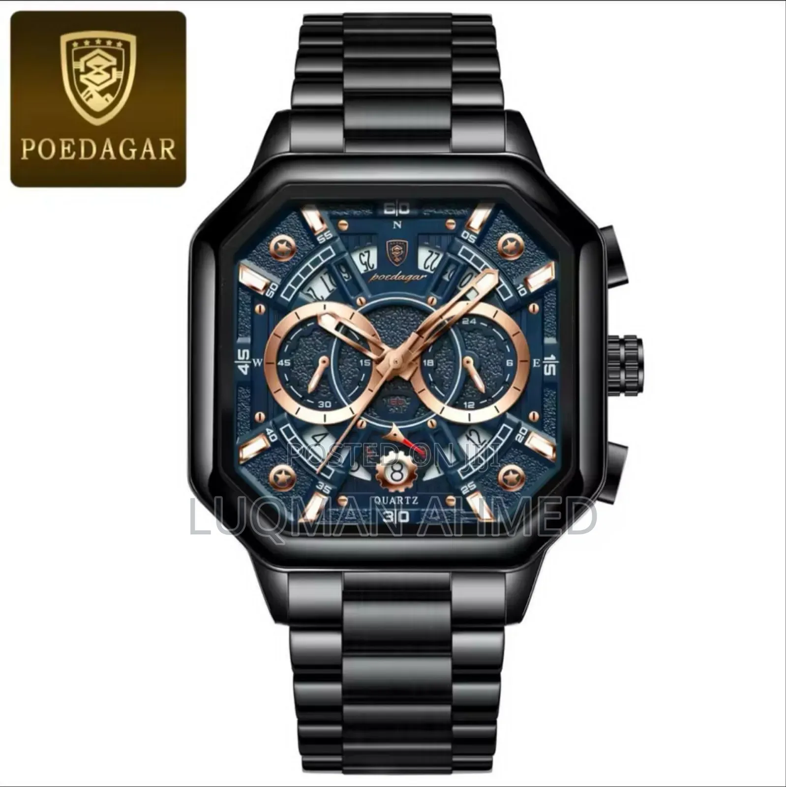 *Poedagar Chain* _Chronograph_ Waterproofs With Sapphire