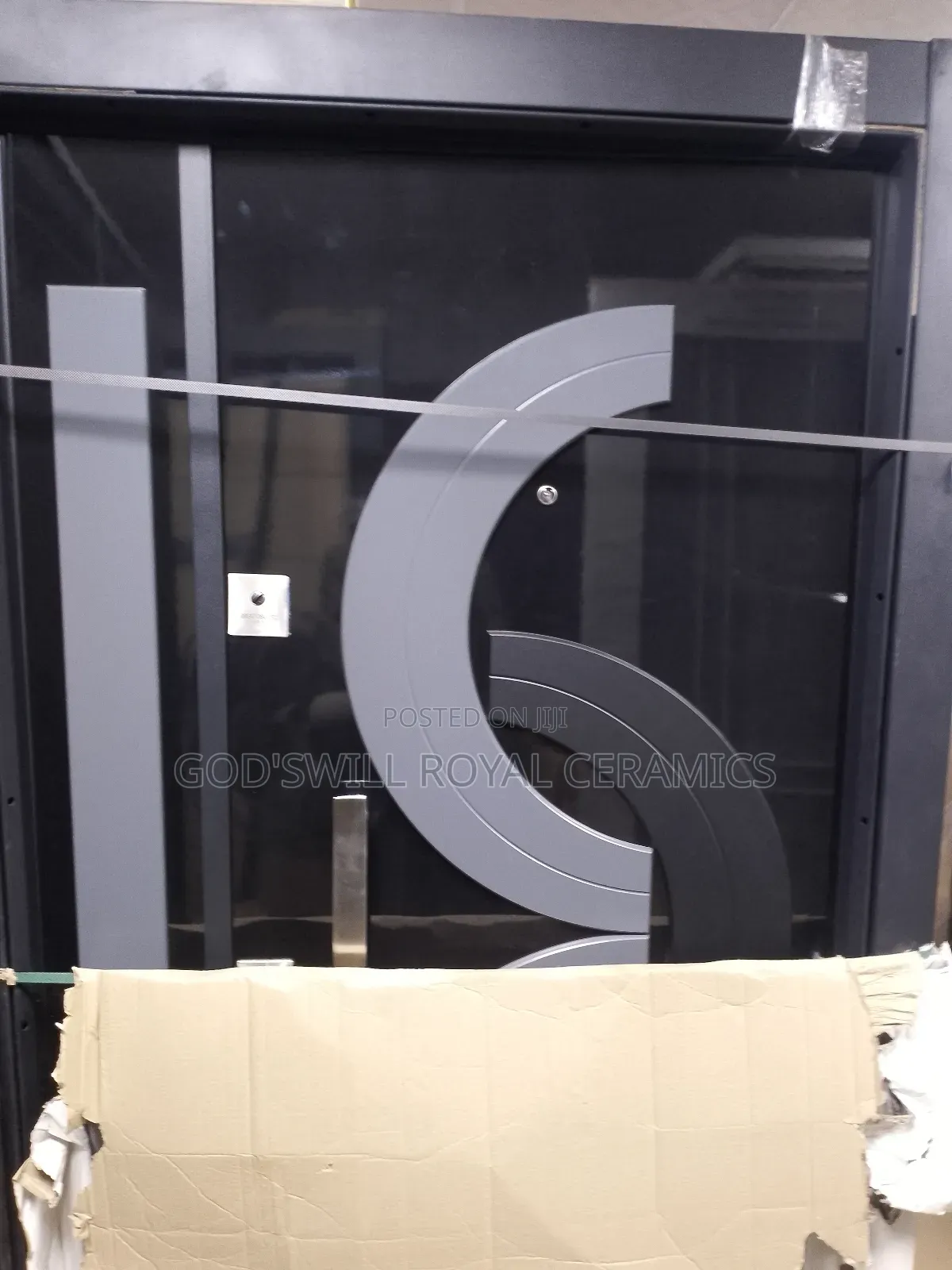 Silver and Dark Black Luxury Door