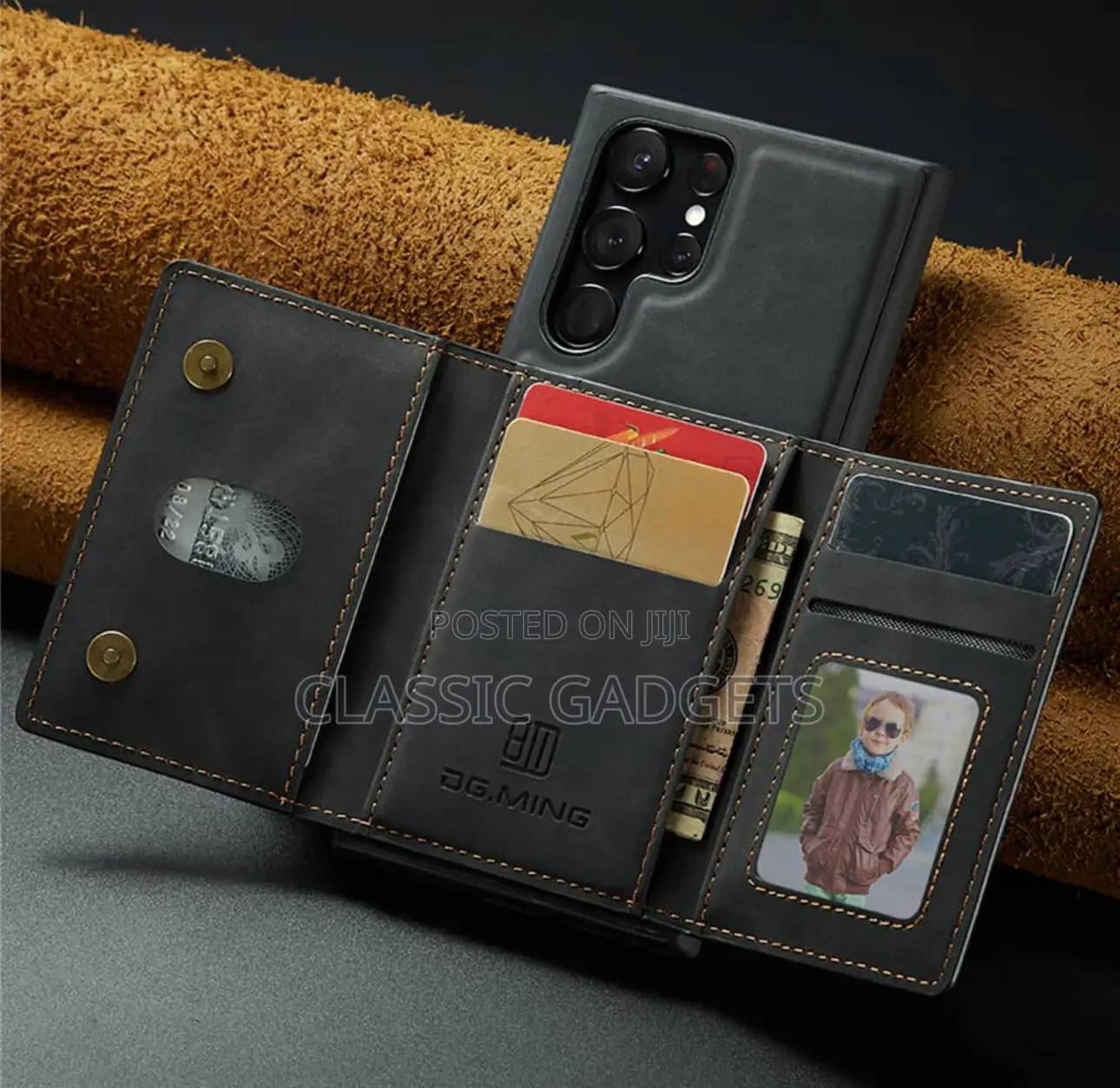 Leather Case With Magnetic Wallet for Galaxy S25 Ultra