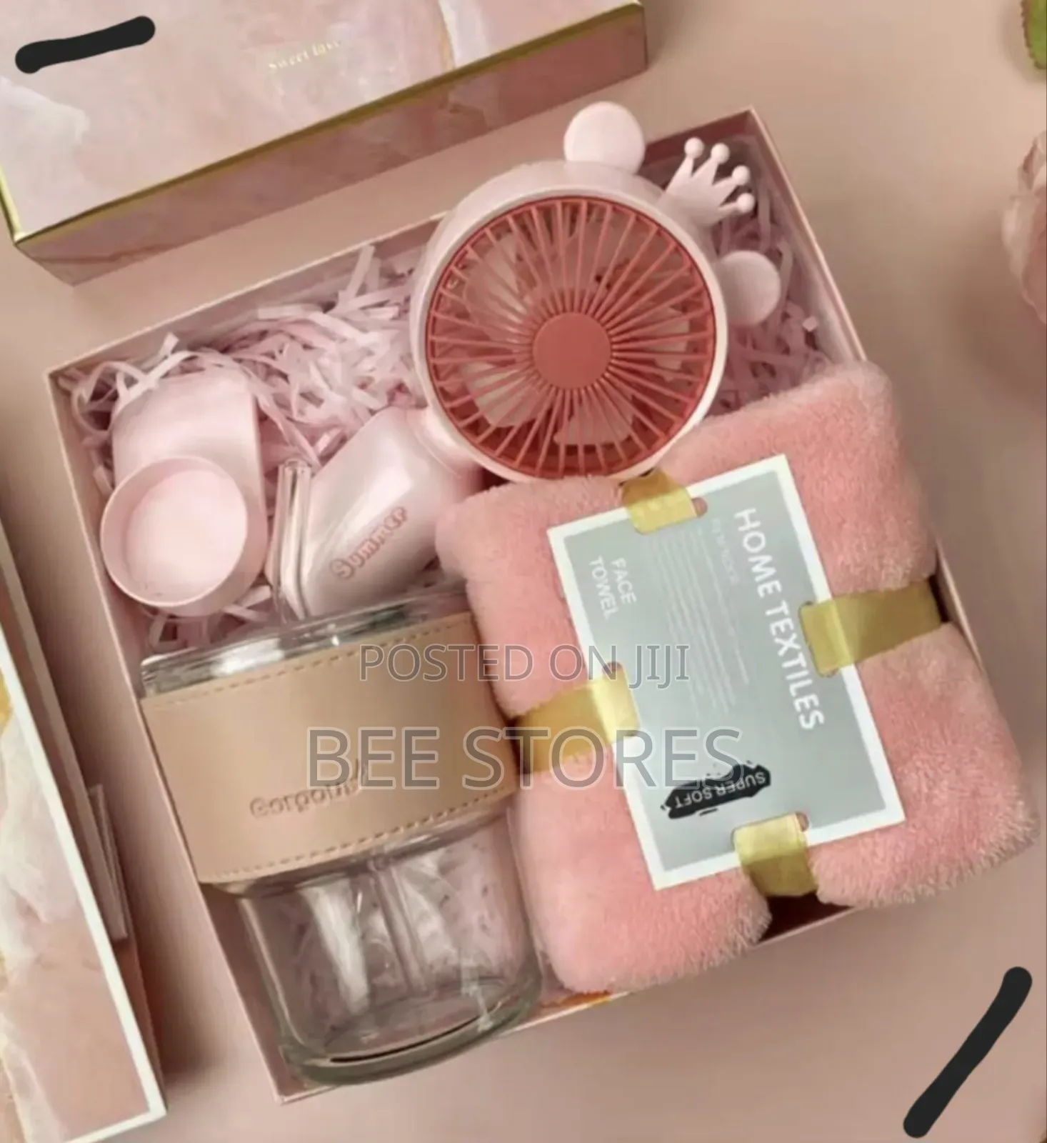 3in1 Gift Set Box With Towel, Fan, Cup