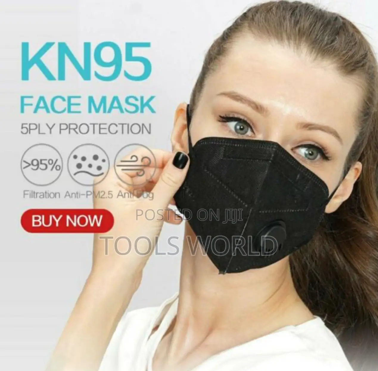 KN95 Face Mask With Filter Black Nose Mask For Men & Women