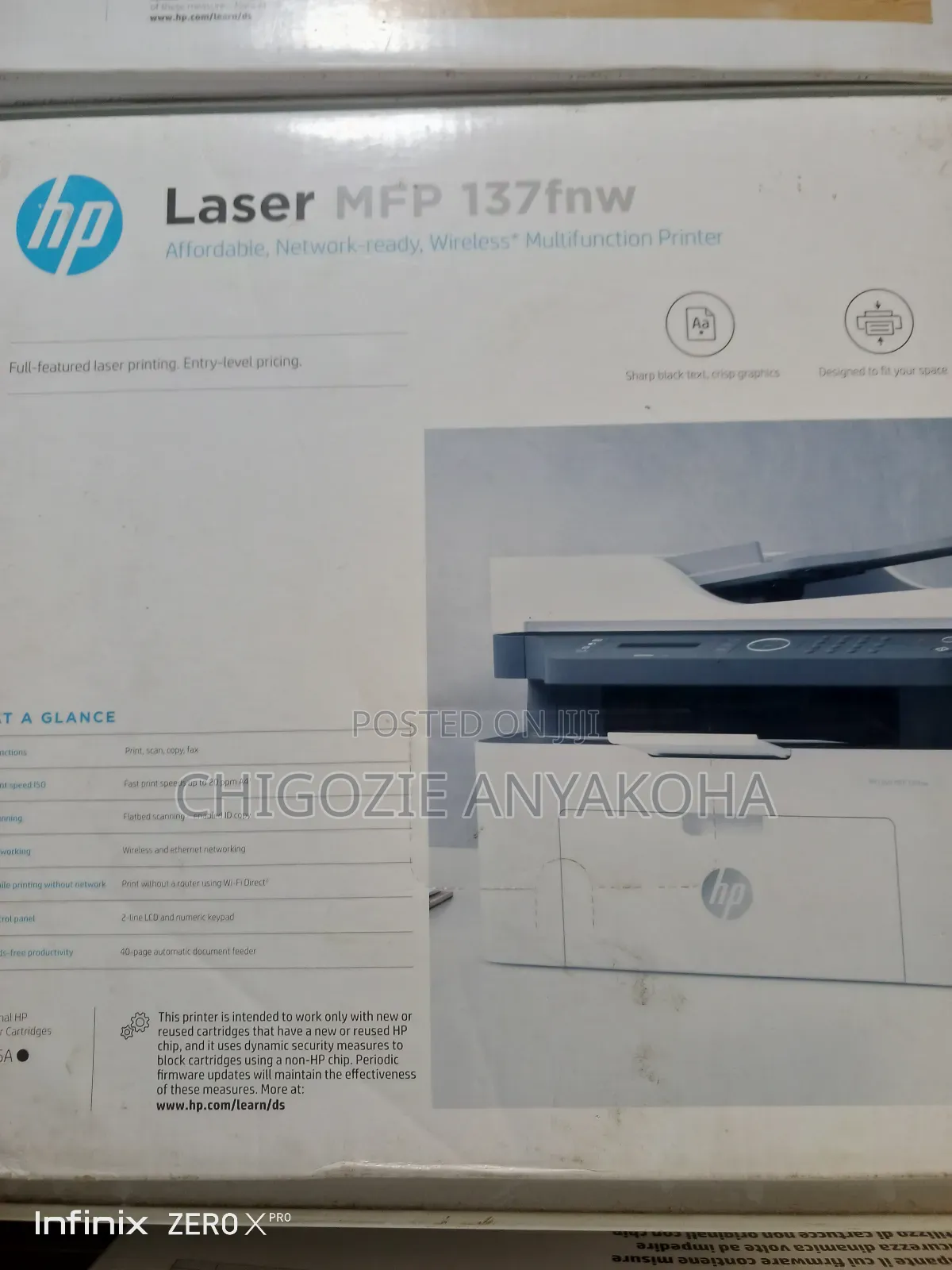 Hp Laser 137fnw Multifunction Printer