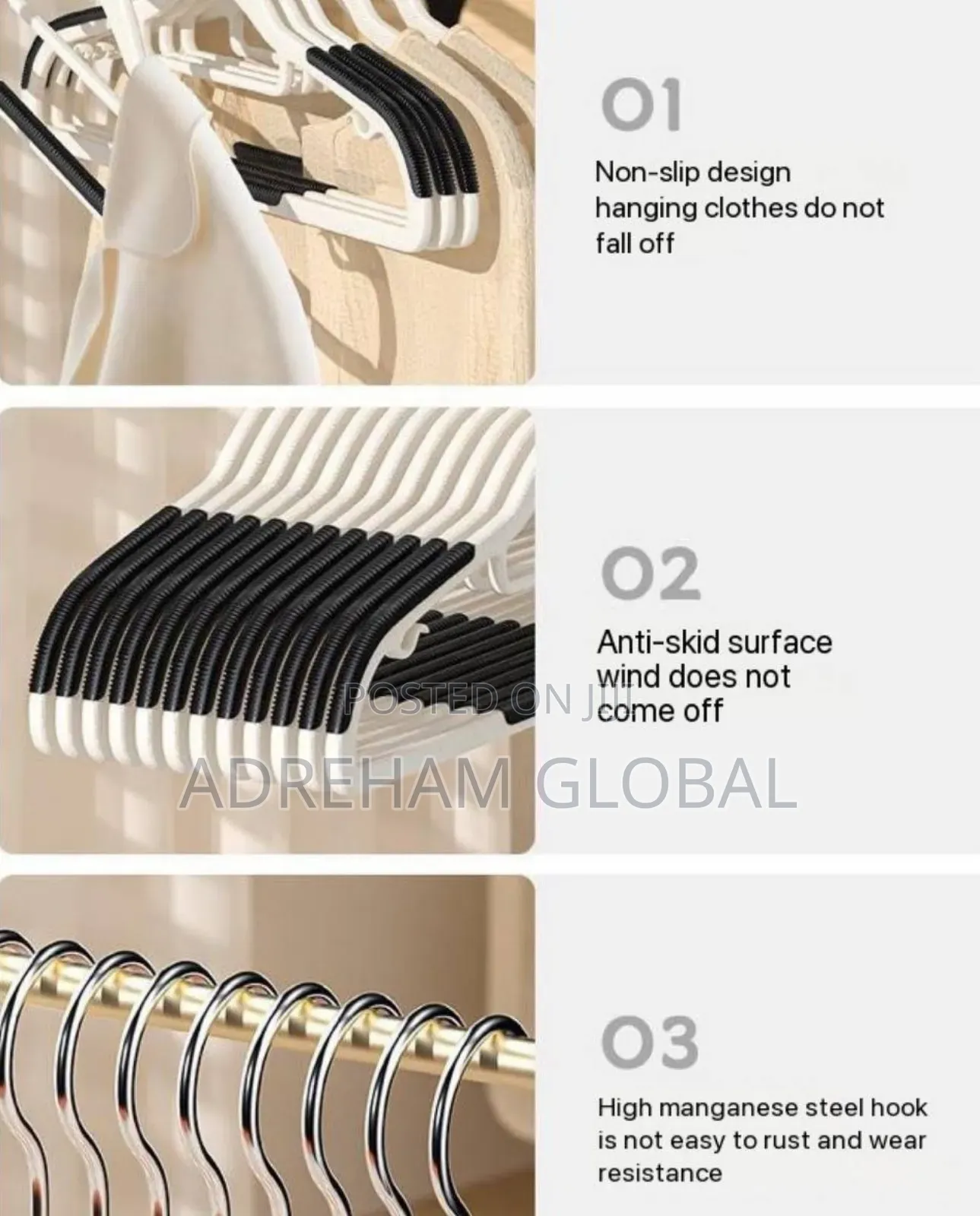 10pc Nonslip Seamless Hanger,Trouser Rack,Wardrobe Display