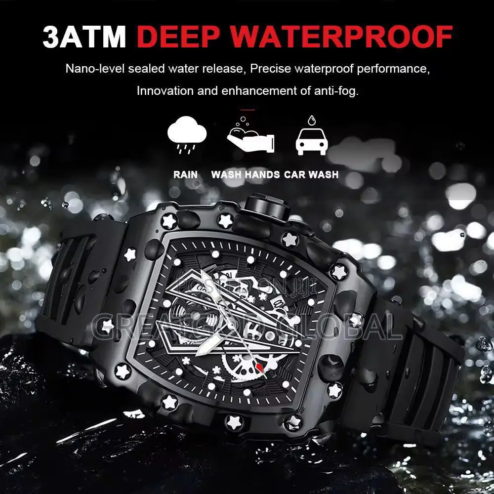 POEDAGAR RUBBER Wristwatch With Scratch Resistant Glass