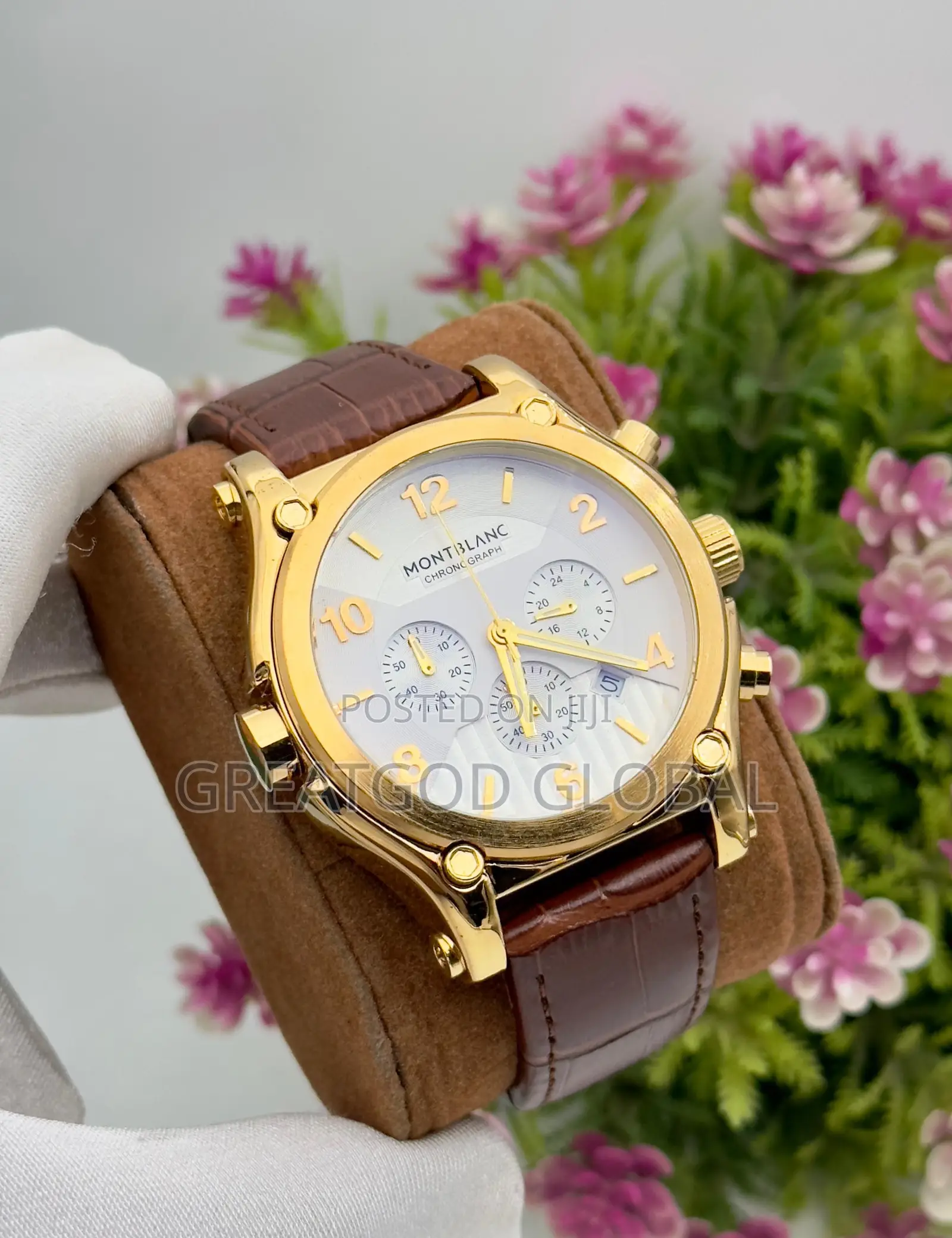 *Mont-Blanc Leather Strap* *Active Chronograph