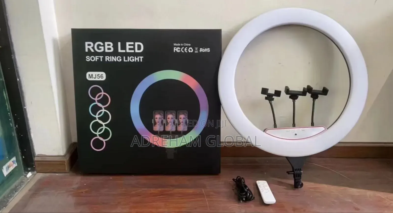 22inches RGB Ring Light Comes With Tripod Stand,Remote Bag