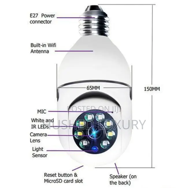 Tuya Smart Wireless Lamp-Holder Camera