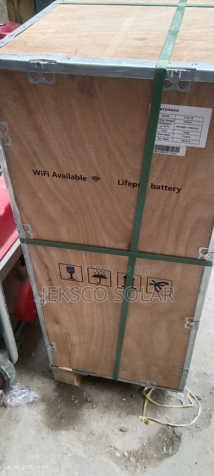 Yohako 15kw Lithium Battery, Wifi Available Lifepo4 Battery.