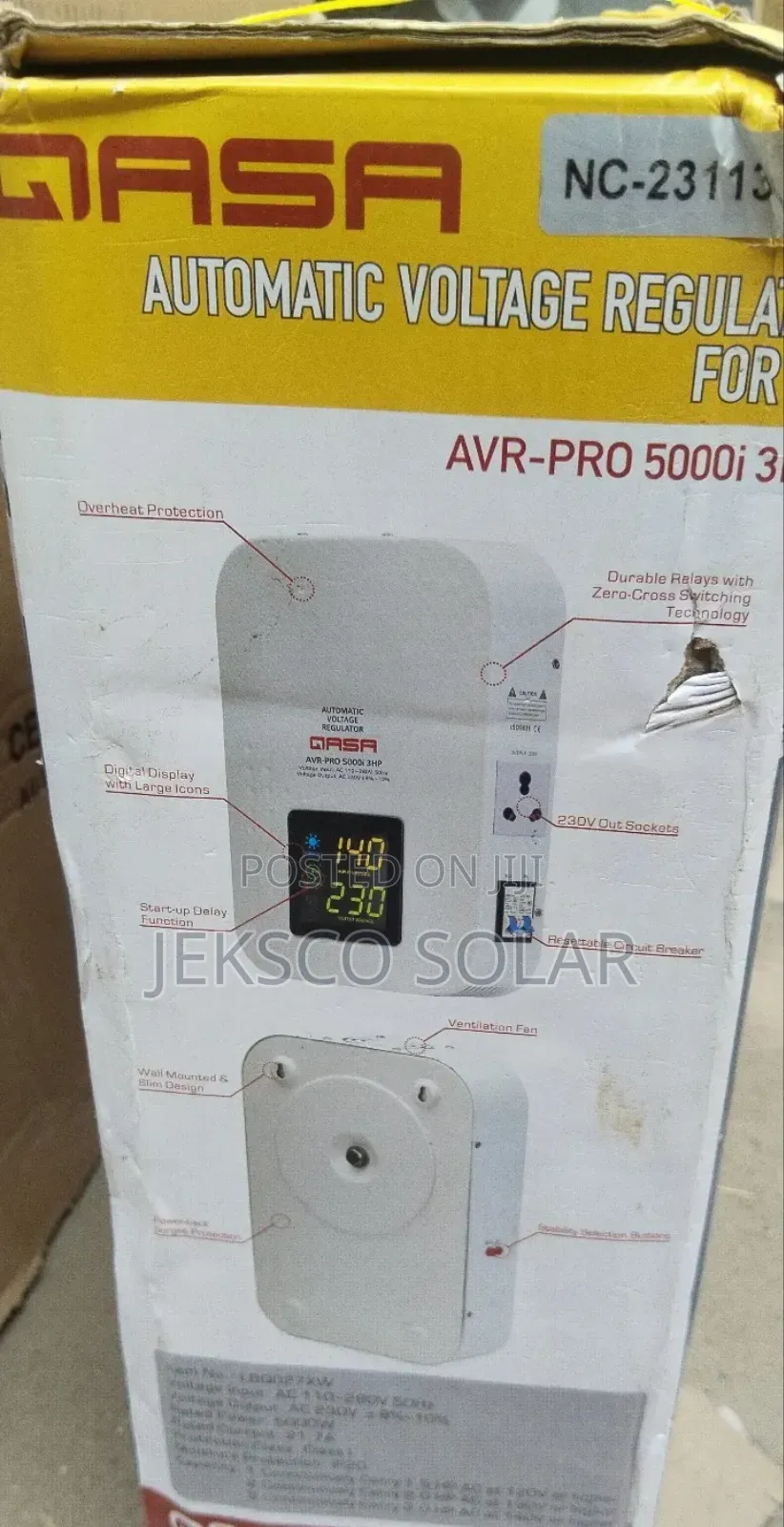 Qasa 5000watts, Automatic Voltage Regulator for AC Up to 3hp