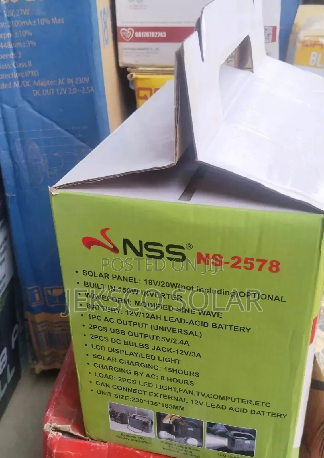 150 Watts Solar Generator, NSS, Sine Inverter Generator.