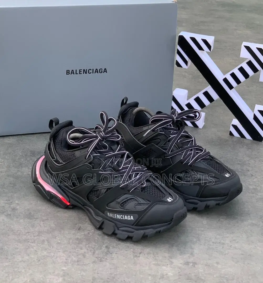 Balenciaga Track 1 Runner Black Led Lights Sneakers Quality