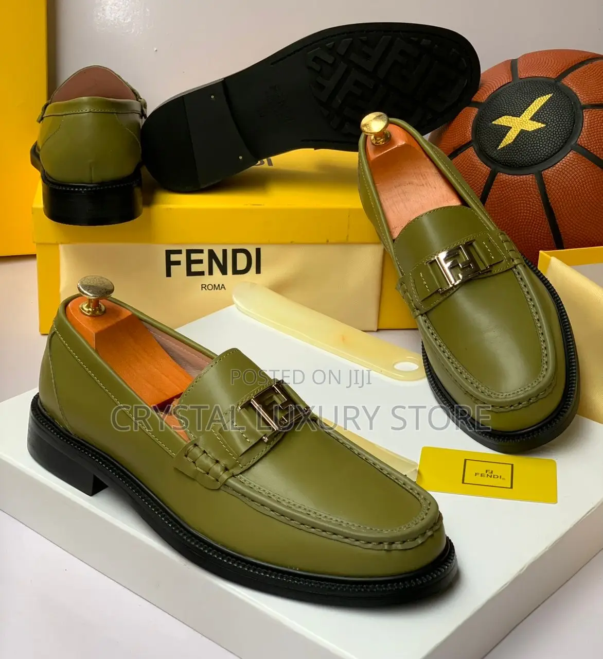 Fendi Quality Luxury Men Genuine Leather Shoe