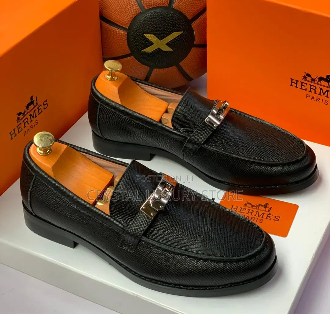 Hermes Quality Luxury Men Genuine Leather Shoe
