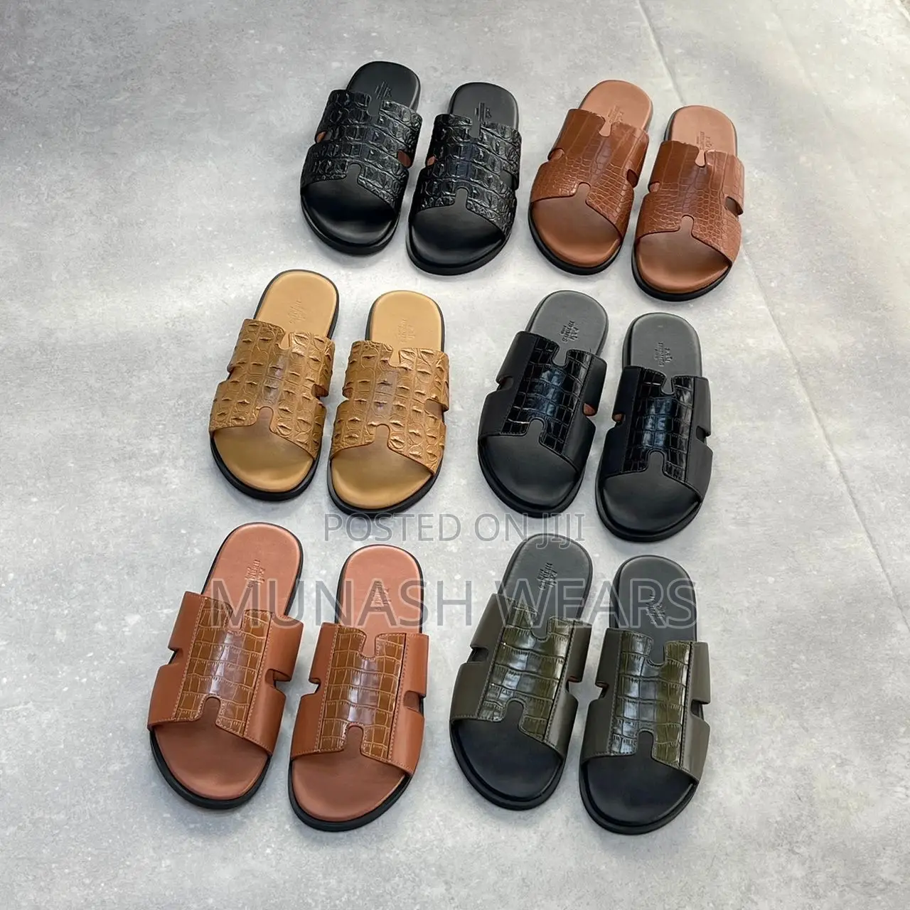 Men Classic Leather Slipers 40-46