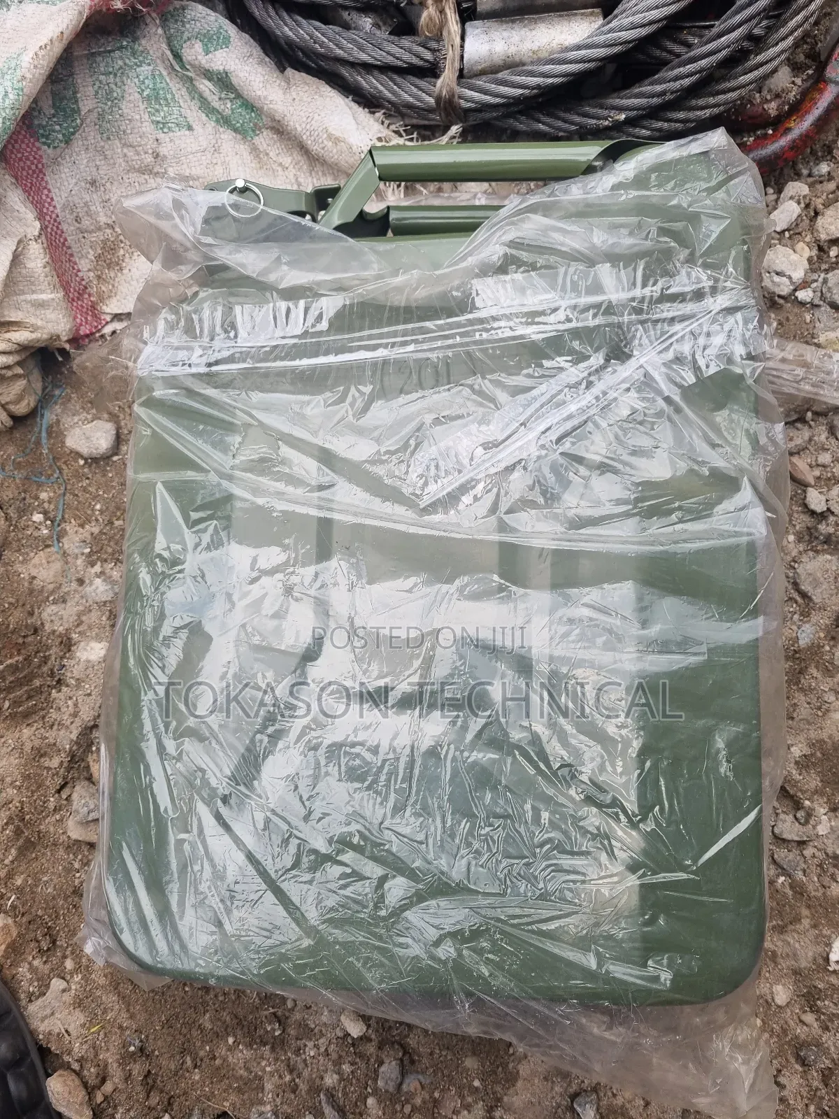 Green Steel Military Gasoline Tank