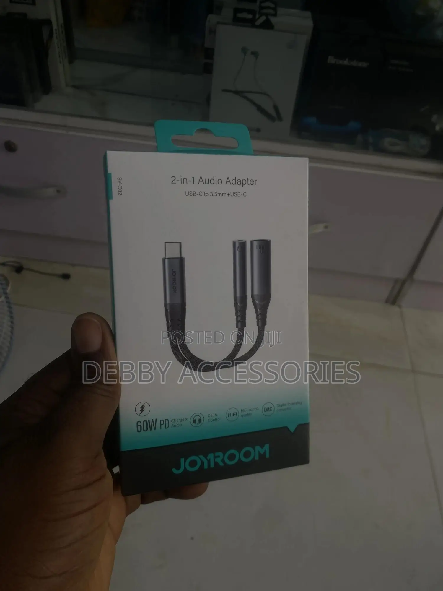 2-in-1 Audio Adapter USB-C to 3.5mm+USB-C
