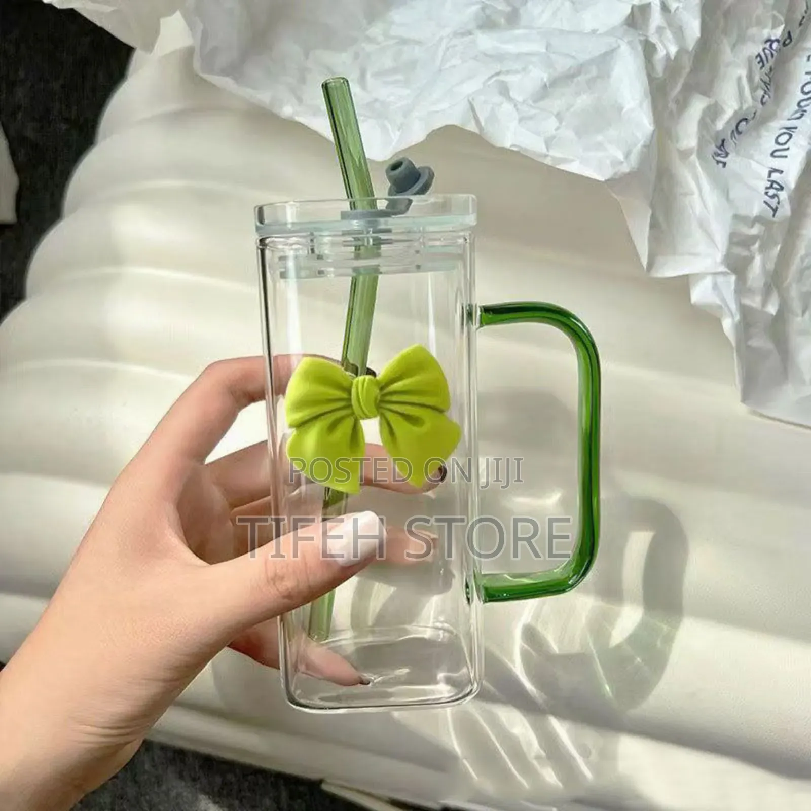 Cup With Handle And Straw