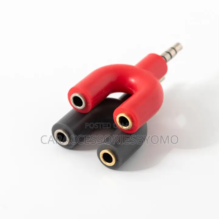 Stereo Audio Splitter Jack 1 Male to 2 Female to Headphone E