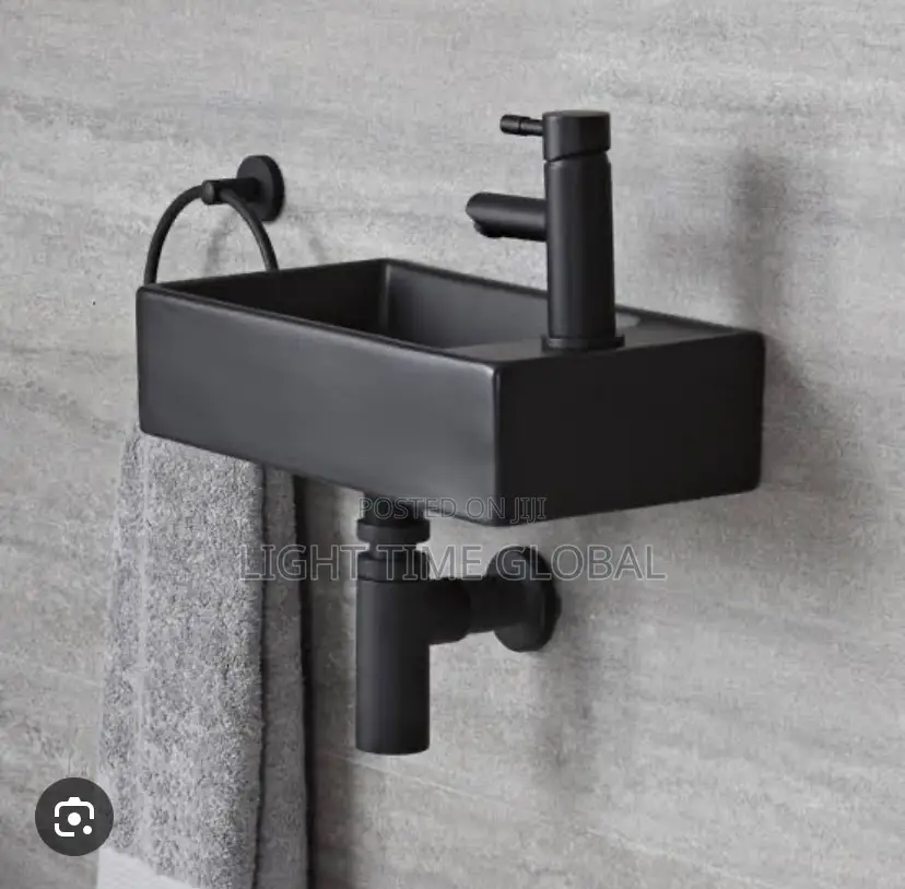 Black Wall Mounted Basin