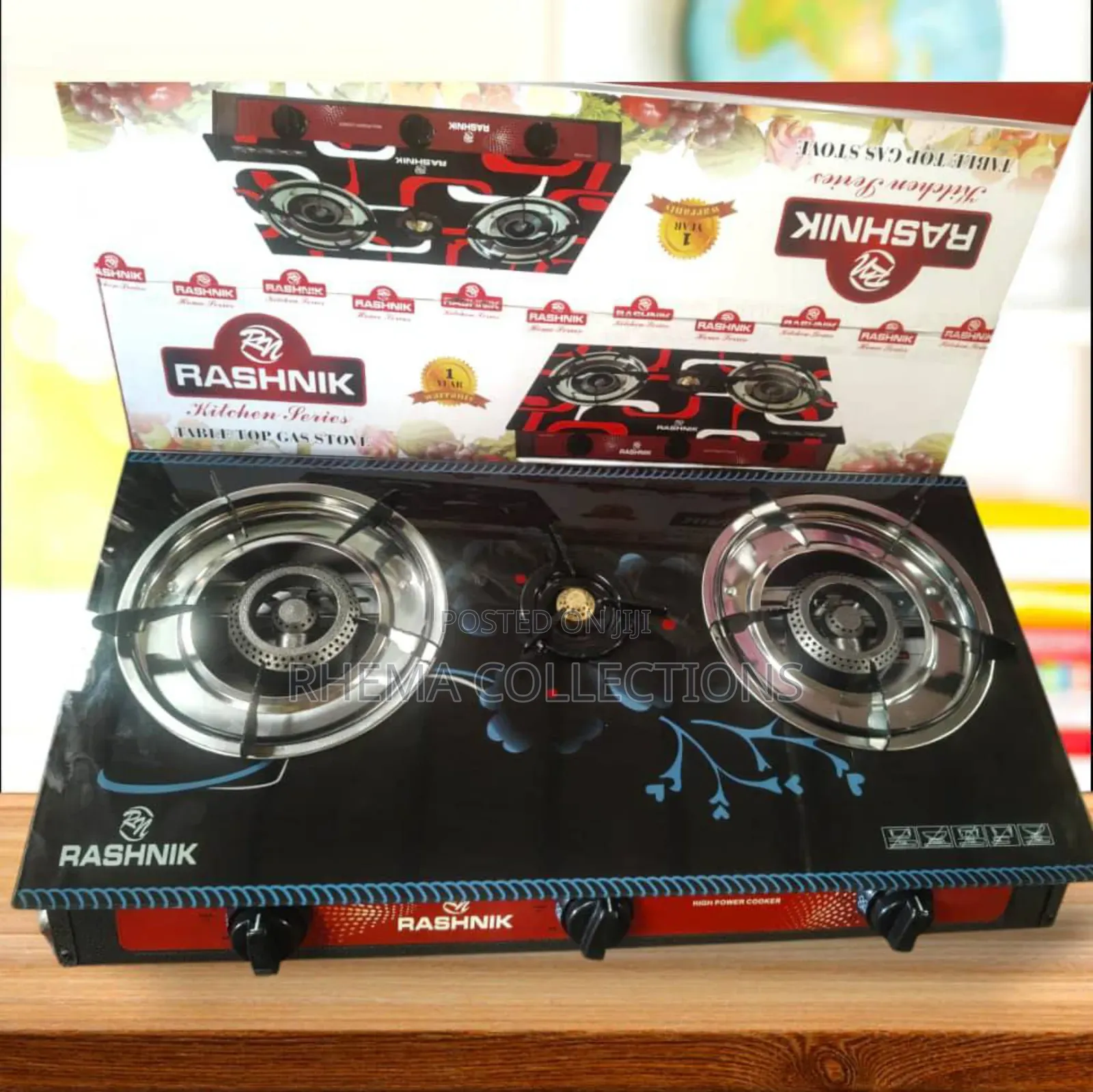 3 Face Quality Burner Auto Ignition Glass Gas Cooker