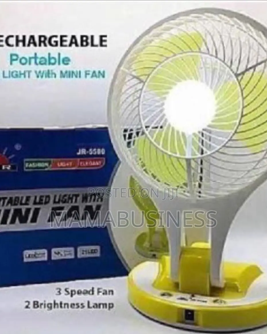 Portable LED Light Rechargeable Fan