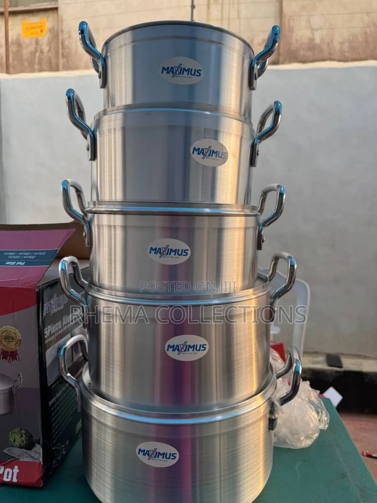 5pc Maximus Quality Aluminium Pot Size 20,22,24,26 28cm