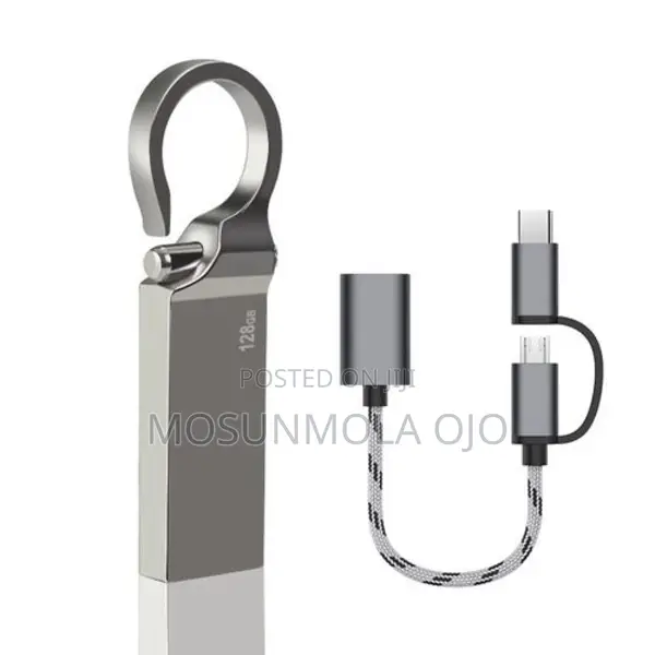 128 GB 2 in 1 Set Metal Usb Flash Drive Adapter Cable