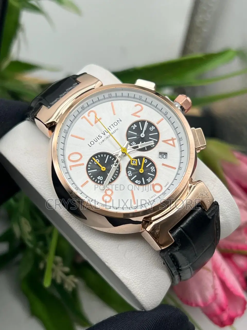 Louis Vuitton Quality Men Genuine Leather Wristwatch
