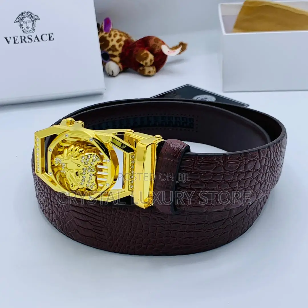 Versace Quality Luxury Men Genuine Leather Belt