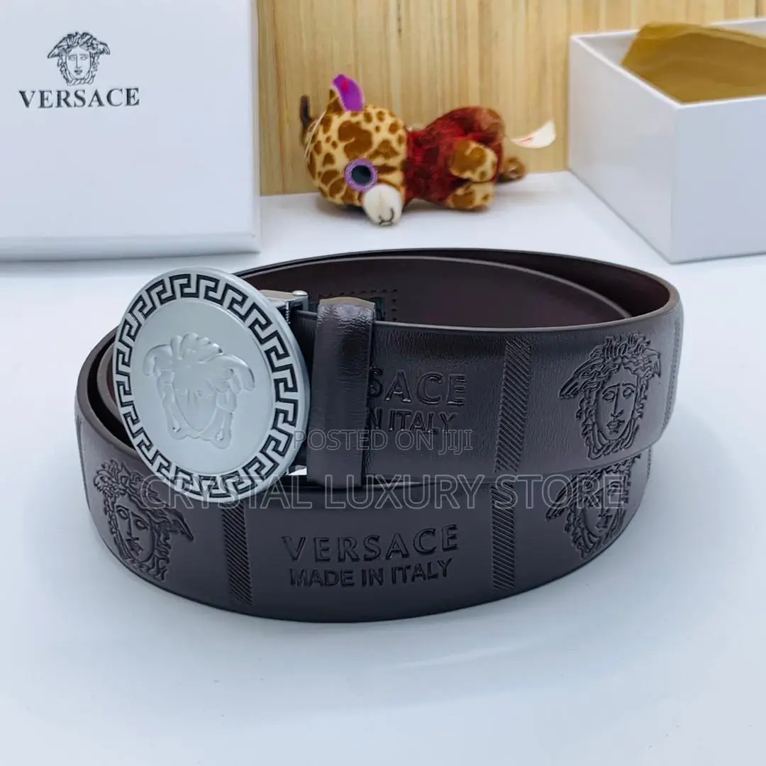 Versace Quality Luxury Men Genuine Leather Belt