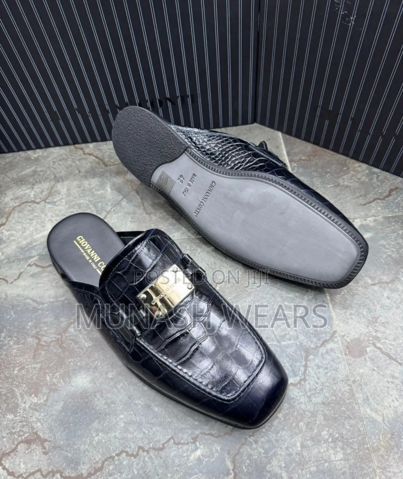 Pure Italian Giovanni Conti Leather Half Shoes
