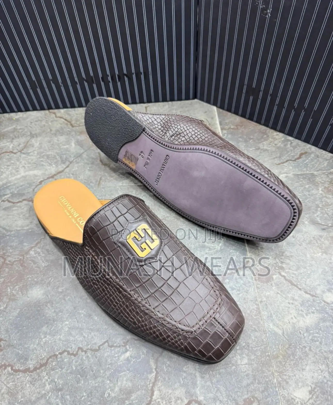 Pure Italian Giovanni Conti Leather Half Shoes