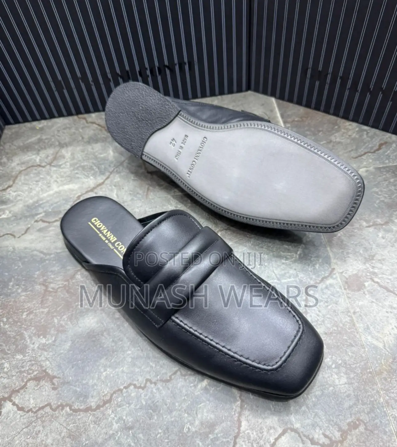 Pure Italian Giovanni Conti Leather Half Shoes