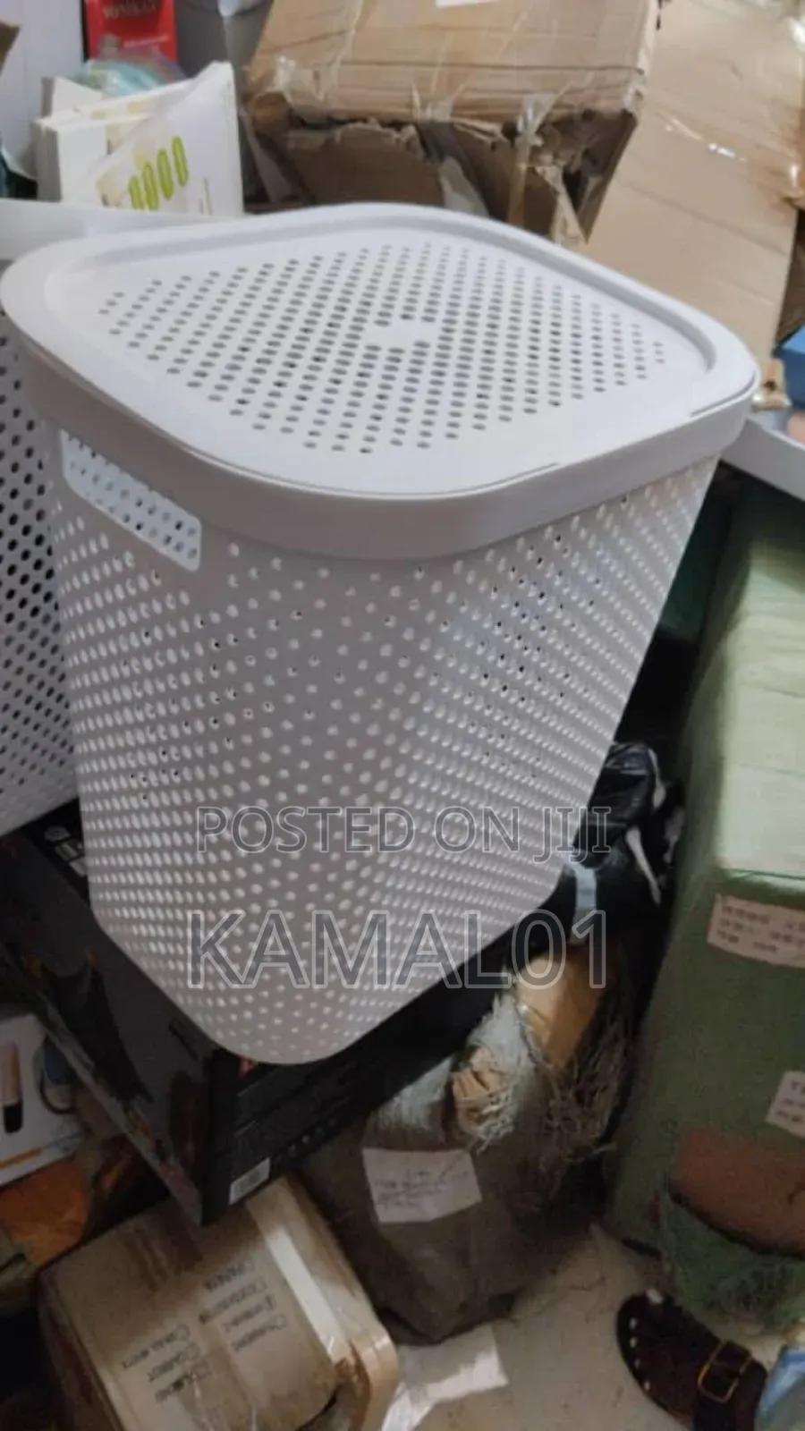 Large Plastic Laundry Basket With Cover
