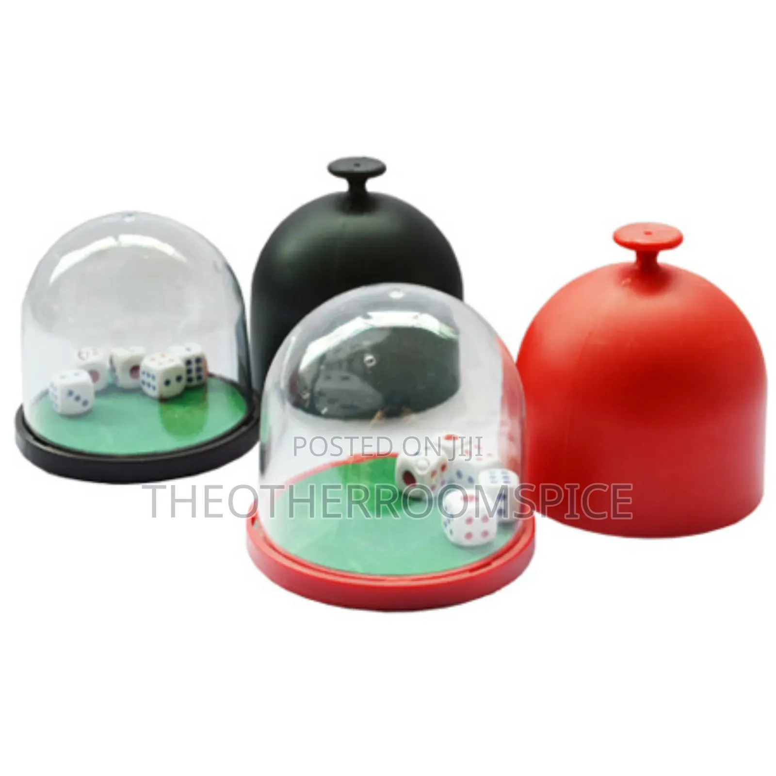 5pc Dice Set With Egyptian Leather Cup or Plastic Ludo Dice
