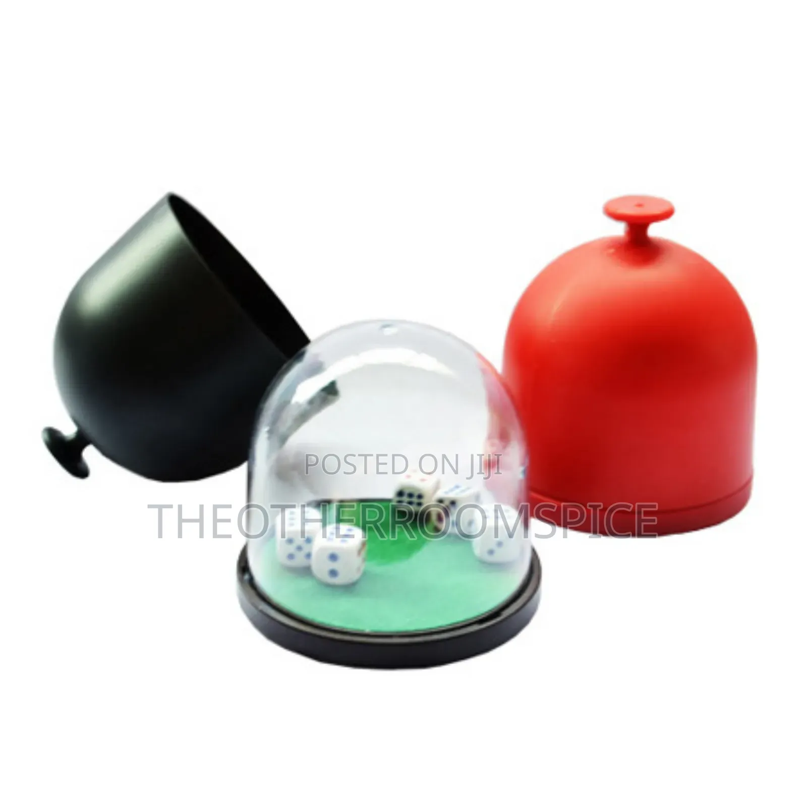 5pc Dice Set With Egyptian Leather Cup or Plastic Ludo Dice