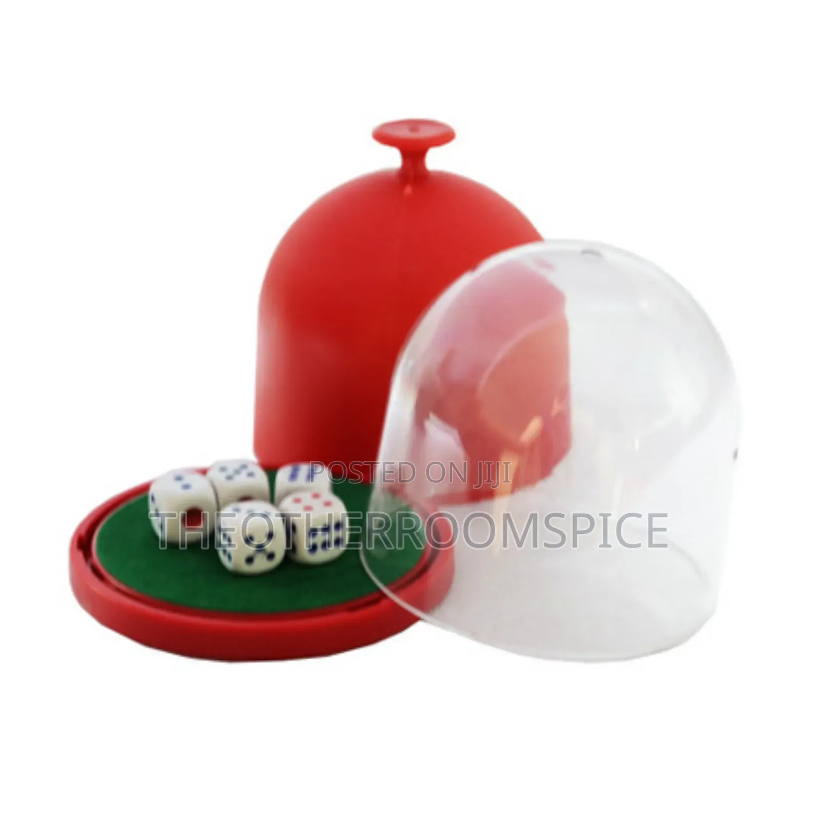 5pc Dice Set With Egyptian Leather Cup or Plastic Ludo Dice