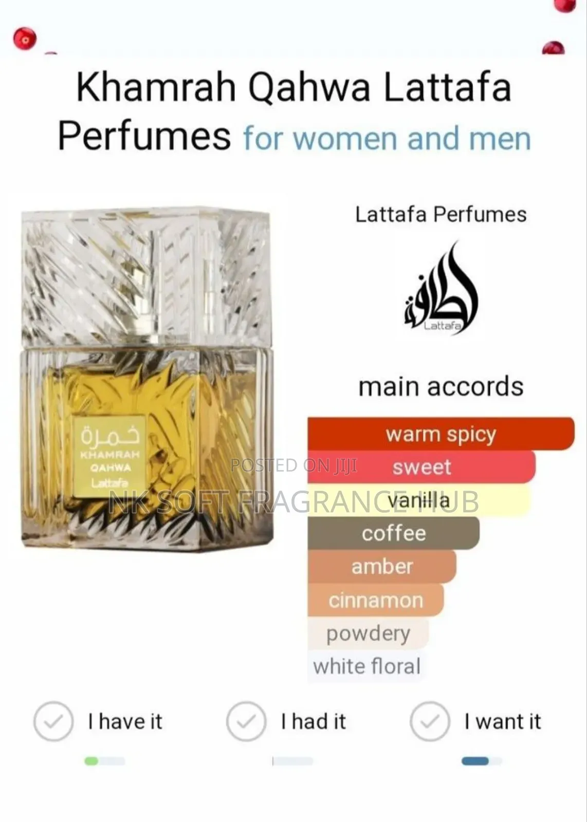 Khamrah Perfume and Khamrah Qahwa Perfume 100ml by Lattafa