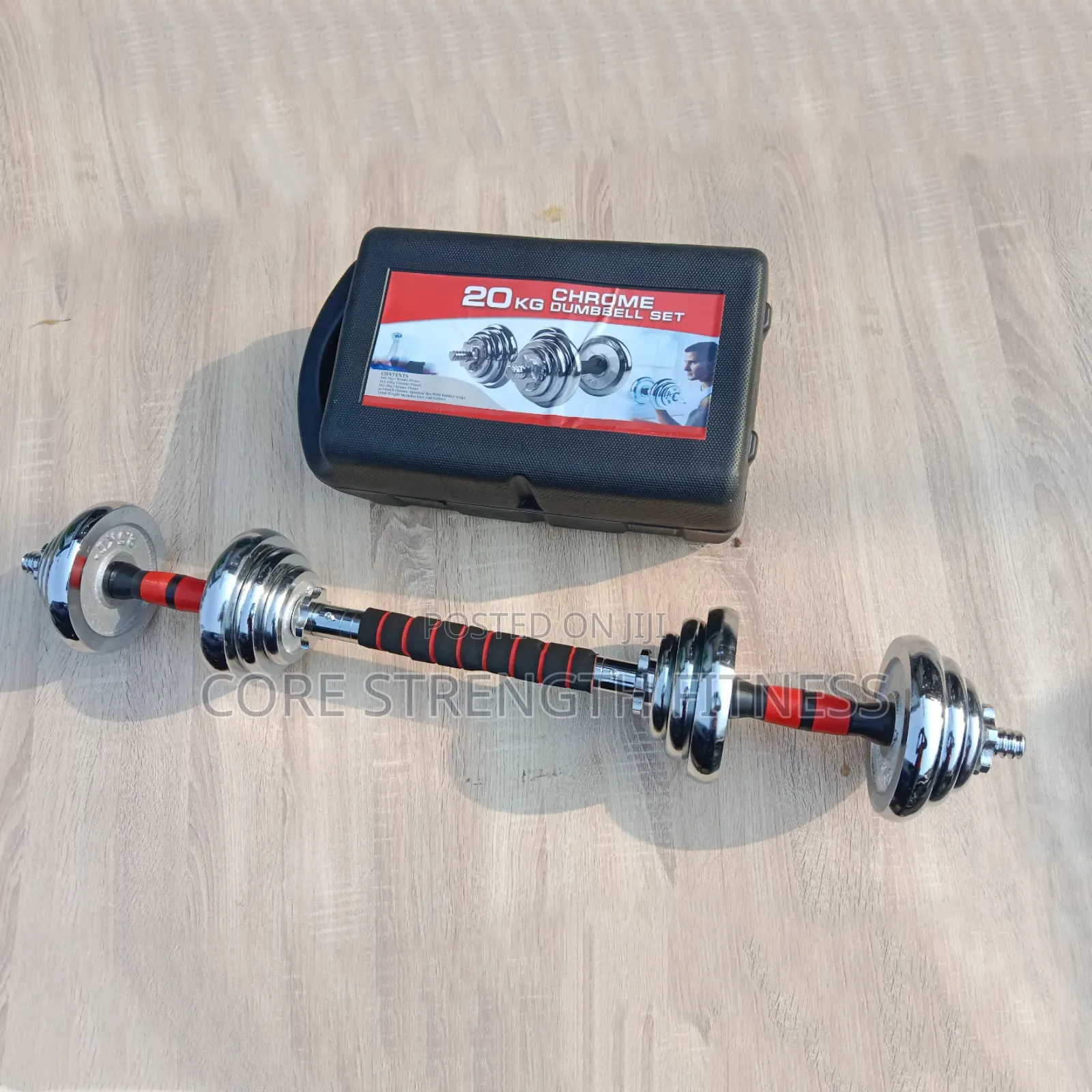 Convertible Pairs of 10kg Dumbbell and Barbell (20kg Total)