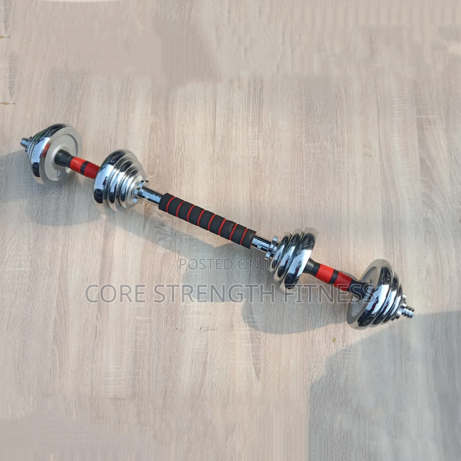 Convertible Pairs of 10kg Dumbbell and Barbell (20kg Total)